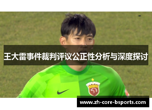 王大雷事件裁判评议公正性分析与深度探讨
