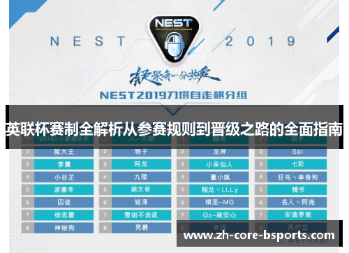 英联杯赛制全解析从参赛规则到晋级之路的全面指南 英联杯赛制全解析从参赛规则到晋级之路的全面指南